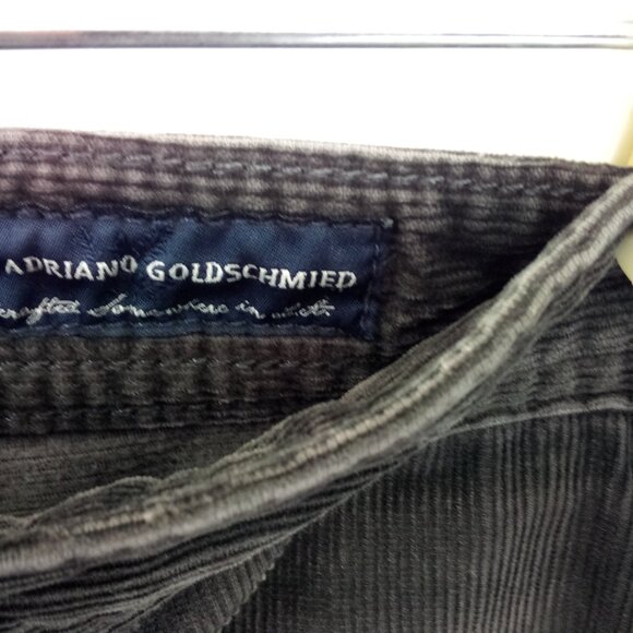 Adriano Goldschmeid Jeans Mens 34x30 Brown Corduroy Protege Straight Leg - Picture 4 of 6